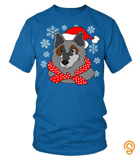 Wolf Christmas Holiday Snowflake Santa Hat Dog Winter Sweatshirt