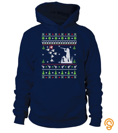 Duck Hunting Christmas Sweater With Dog