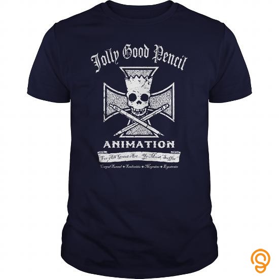 Fitted Jolly Good Pencil Animation T Shirts For Adults