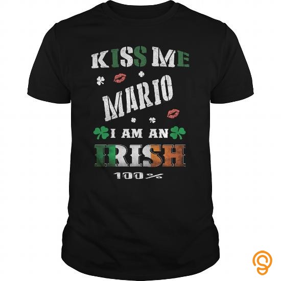 Practical Mario Kiss Me I am Irish Tee Shirts Material