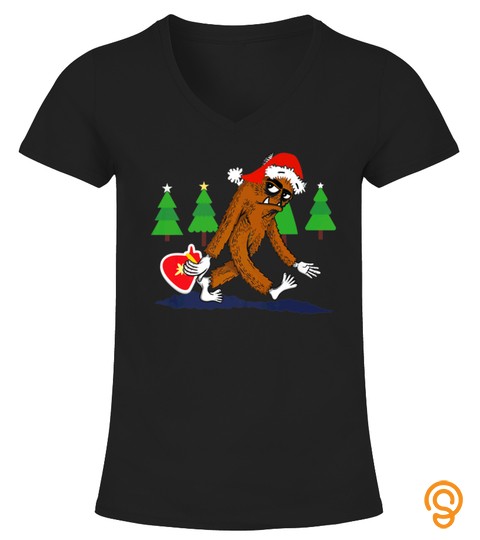Santa Bigfoot Christmas Alabama Shirt Xmas Tshirt   Hoodie   Mug (Full Size And Color)