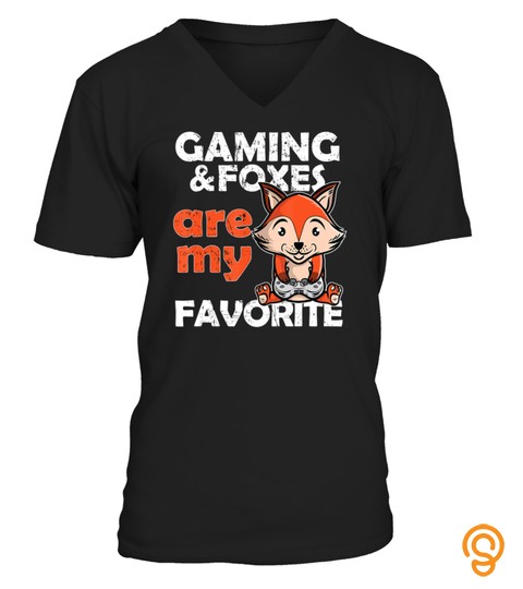 Gaming & Red Fox Favorite Gamer Tee T Shirt For Boys Girls