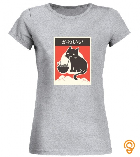 Kawaii Vintage Style  Cat T Shirt