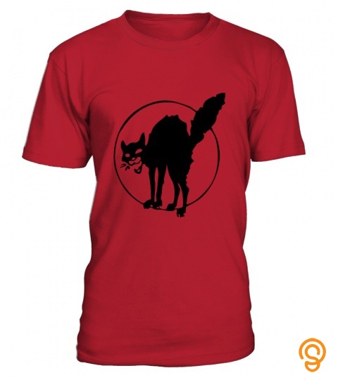 Anarchist Cat Symbol T Shirt Black Print
